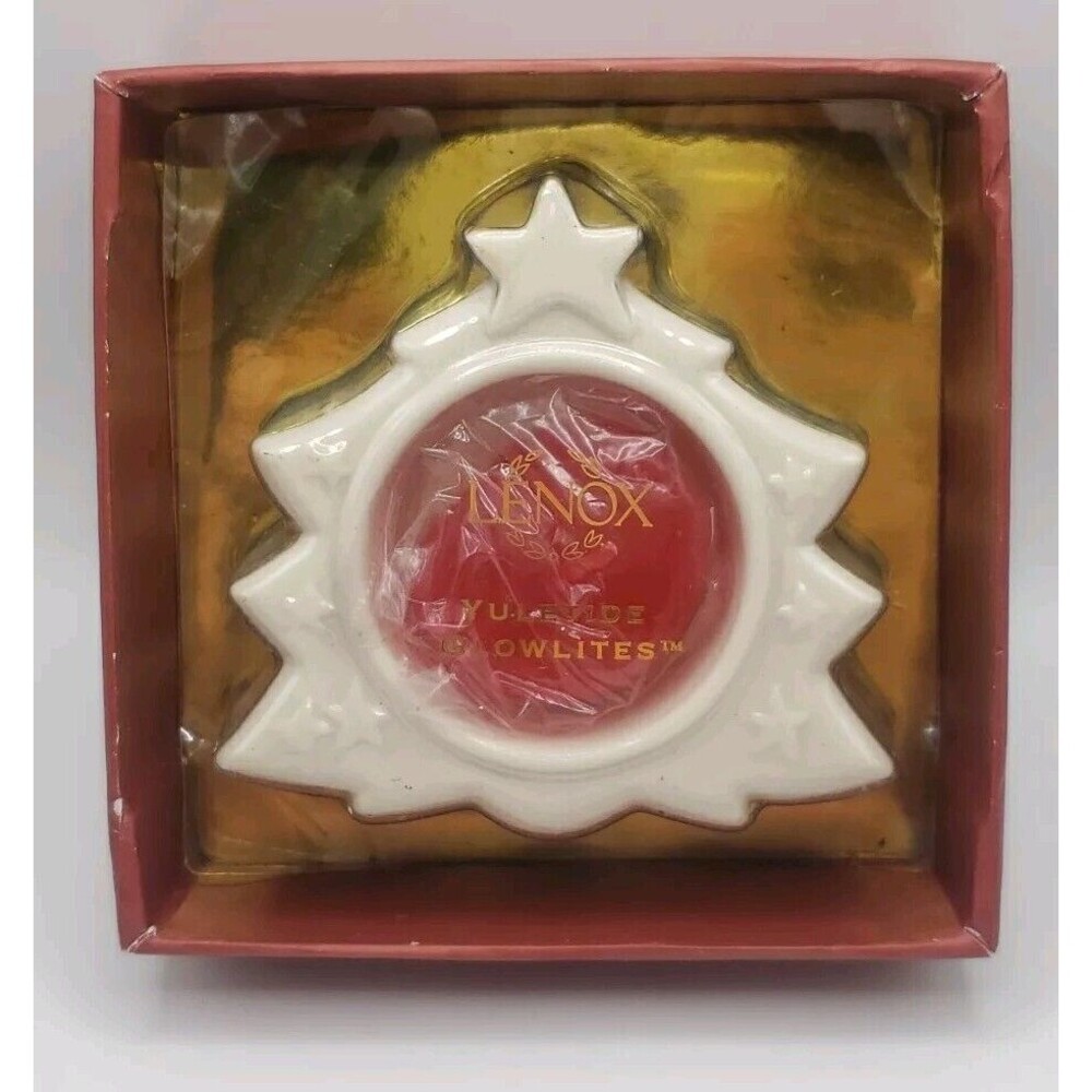 Lenox Yuletide Glowlites Decorative Tree Tea Light Candle Holder